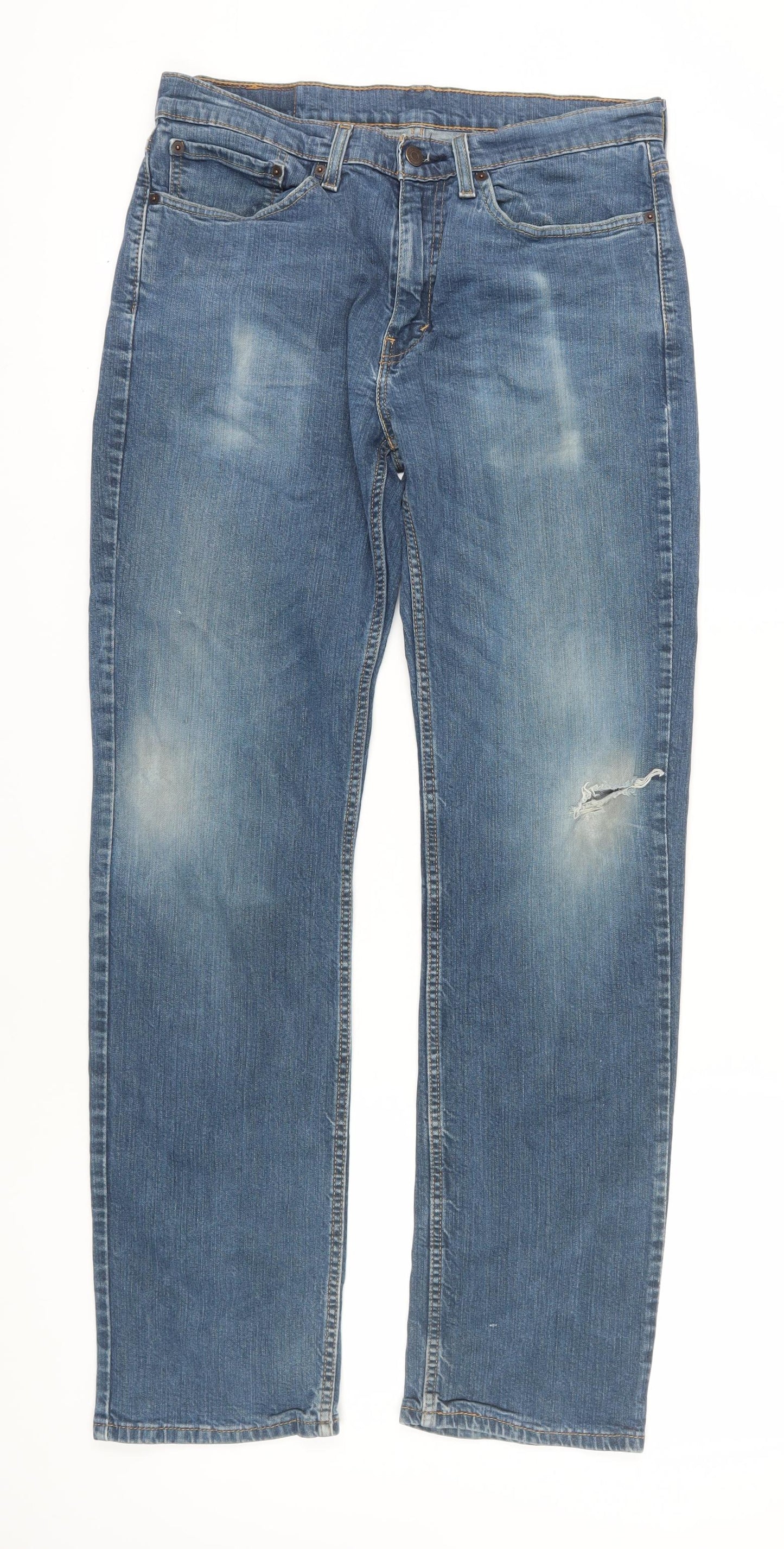 Levi Strauss & Co. Men's Blue Straight Jeans L