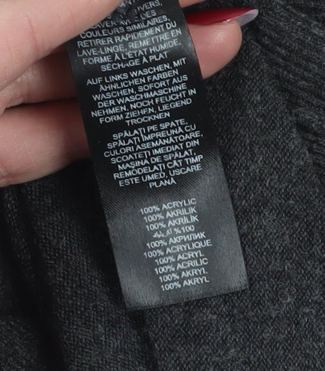 Brand and care label for Red Herring Men's Black XL Henley Jumper