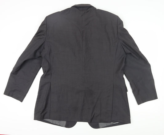 Pierre Cardin Men's Black Wool Suit Jacket Size 46R