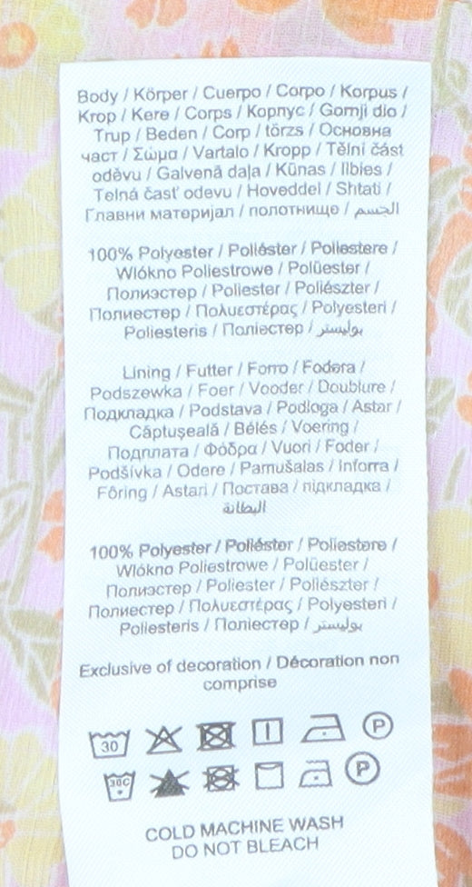 Brand and care label for JdY Women's Multicoloured Floral Skirt M