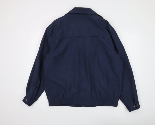 David Barry Men's Blue Windbreaker Jacket L