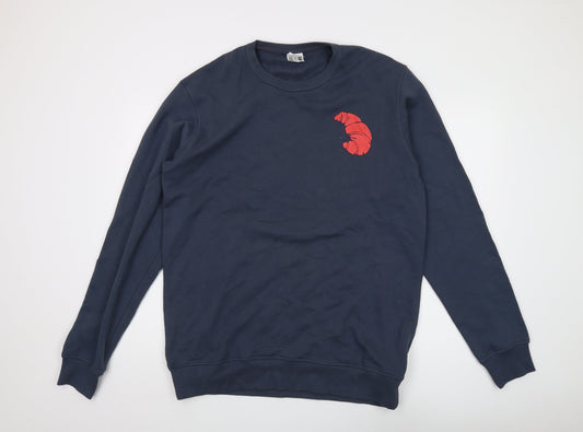 AS Mens Colour Blue Graphic Pullover Sweatshirt XL