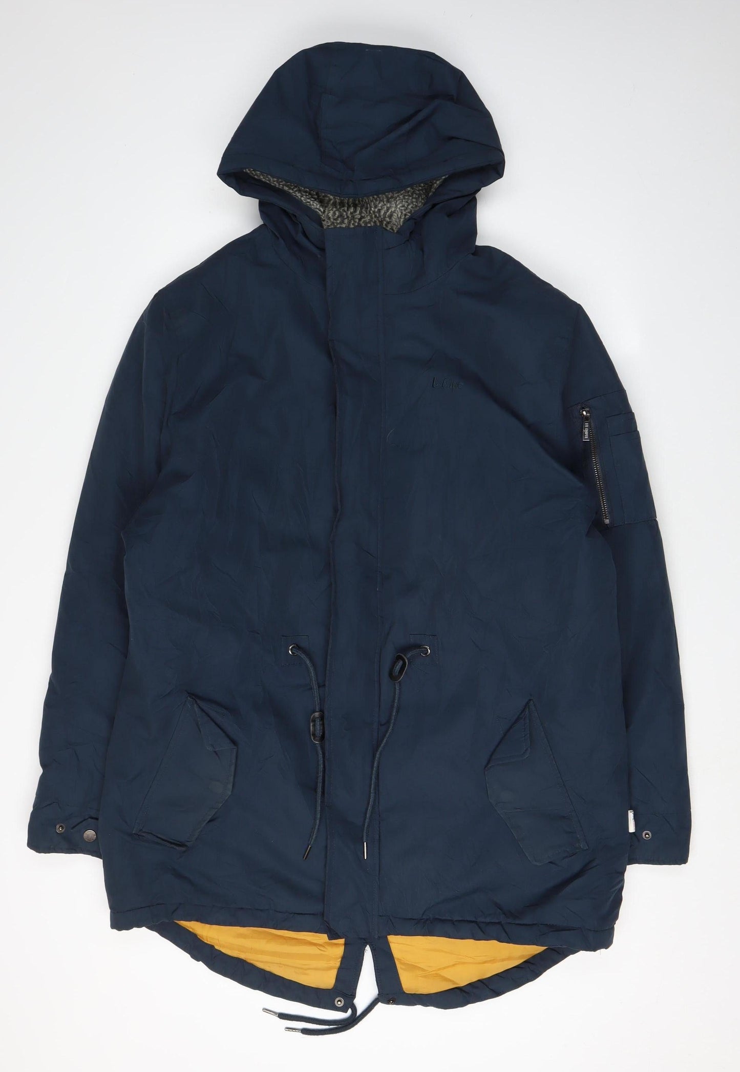 Lee Cooper Men's Blue Hooded Parka Jacket L