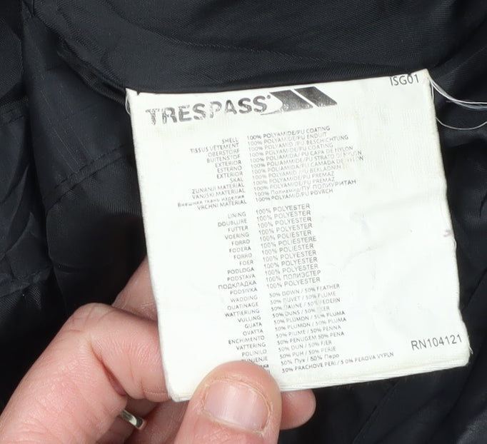 Trespass Men's Black 2XL Puffer Jacket Hooded