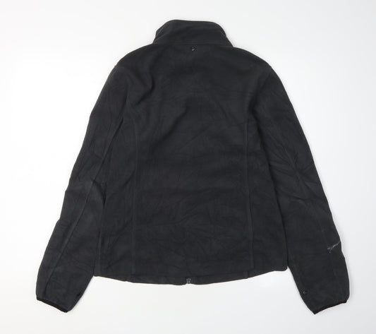 Crane Women's Black Fleece Jacket S Casual Full Zip