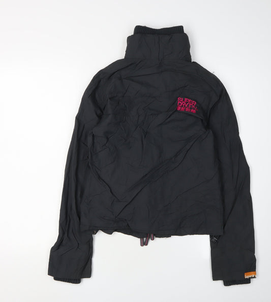 Superdry Women's Black Cropped Winter Jacket, S, Full Zip