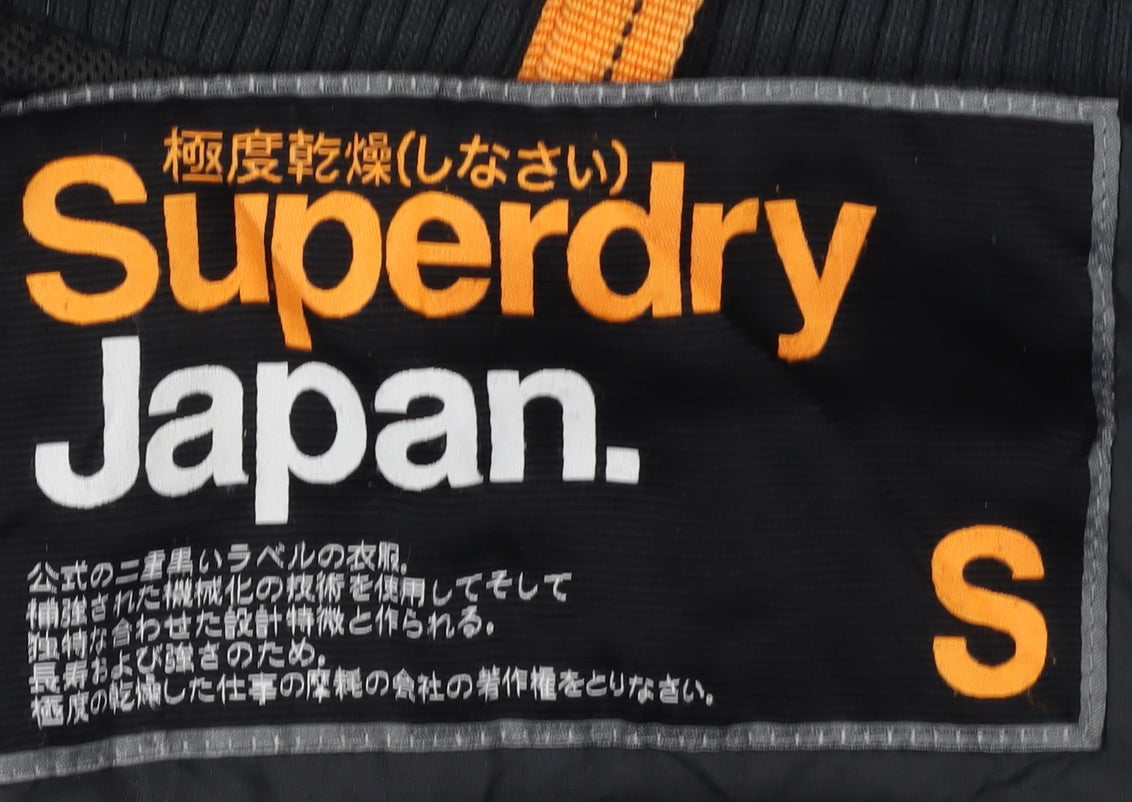 Superdry Women's Black Cropped Winter Jacket, S, Full Zip