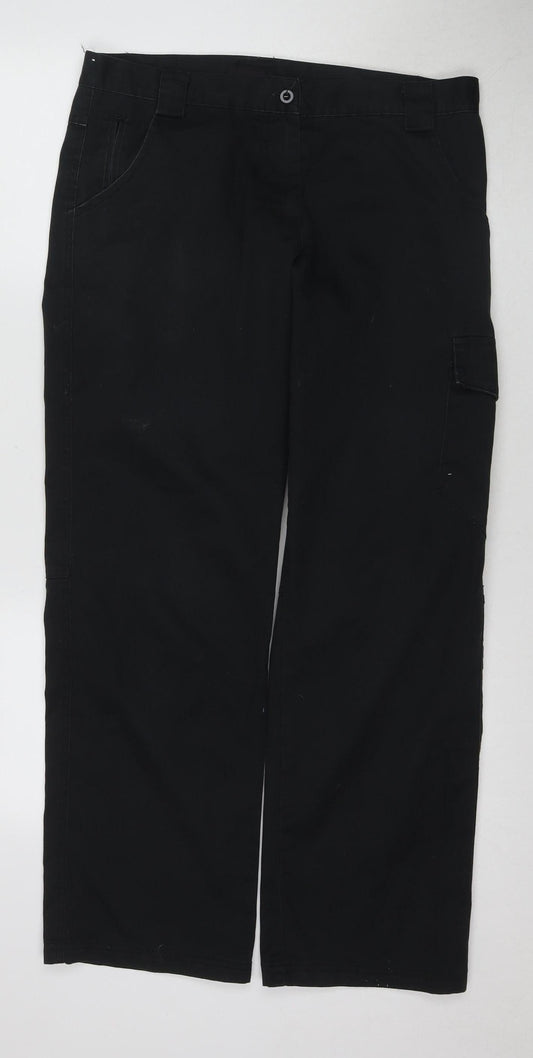 Dickies Men's Black Cargo Trousers Size 12