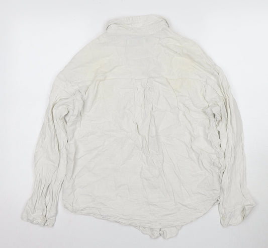Hollister Women's Ivory Button-Up Shirt L