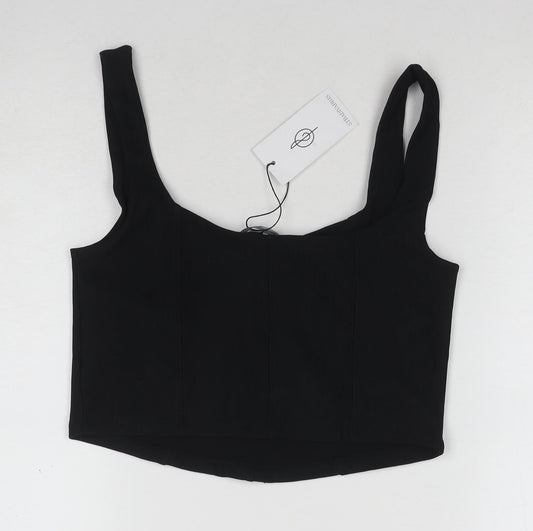 Womens UK Size L Staadivarius Black Polyester Blend Blouse