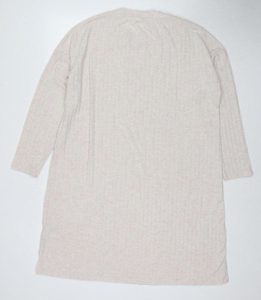 Damart Women's Beige Chemise Dress - Size L, Knit Fabric