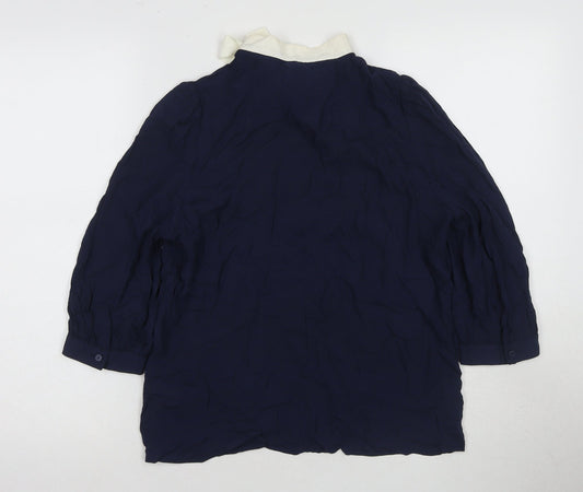 Jack Wills Women's Blue Long Sleeve Top, Size 10