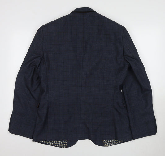 Next Men's Blue Check Blazer Size 40S