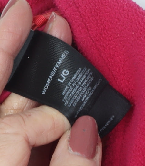 The North Face Women's Red Pullover Fleece Sweatshirt - L