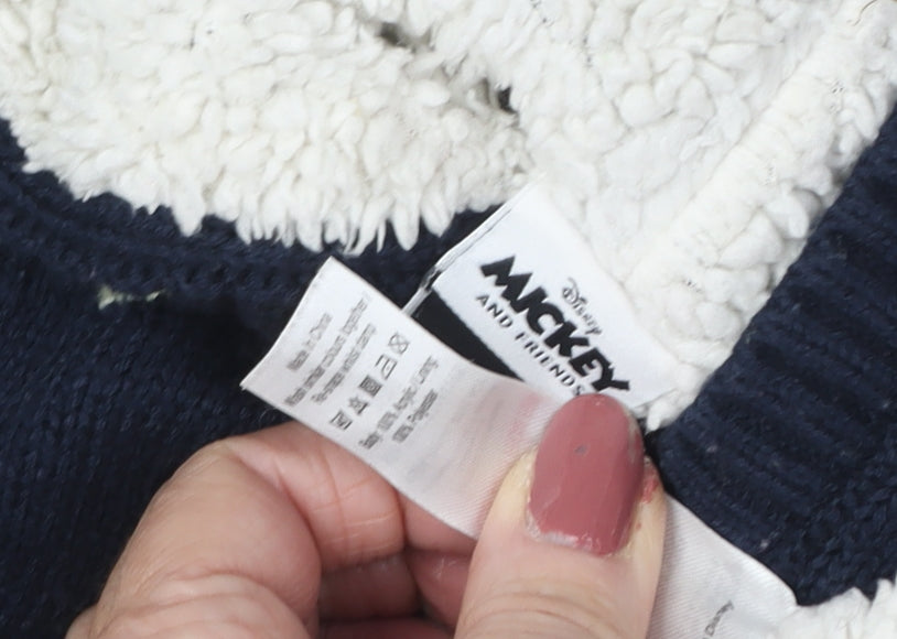 Brand and care label for George girls’ blue disney hooded polka dot jacket 2 years