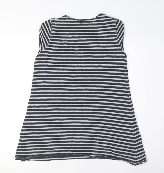 Womens UK Size XS White Stuff Black Cotton T-Shirt
