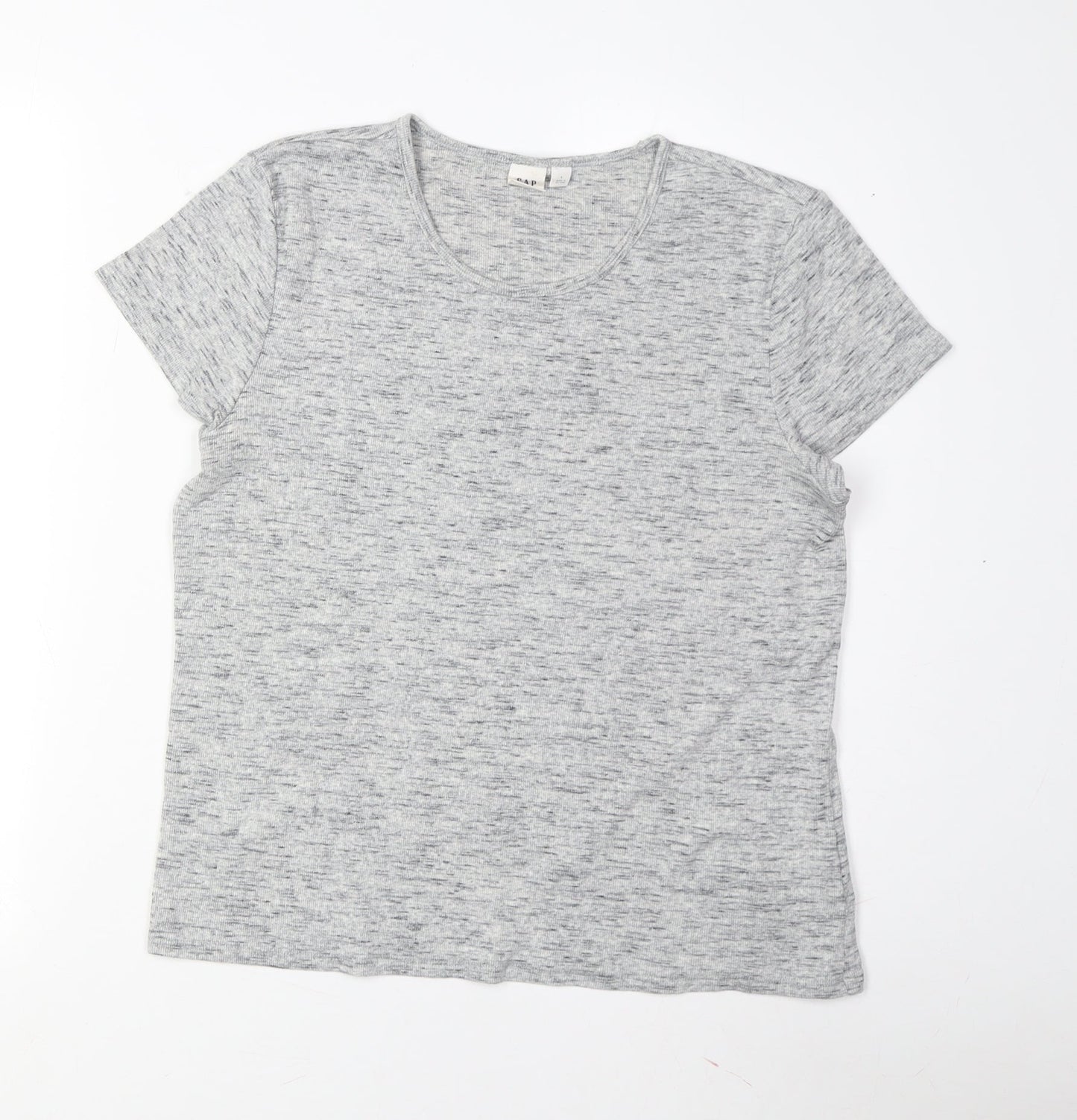 Gap Women's Grey Basic Crew Neck T-Shirt Size S