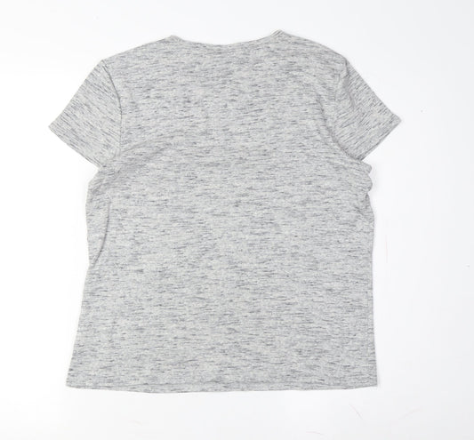 Gap Women's Grey Basic Crew Neck T-Shirt Size S