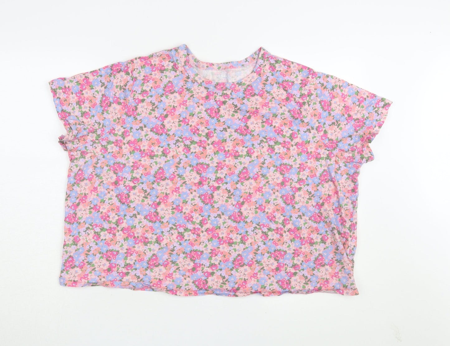 Old Navy Women's Multi Floral 2XL Relaxed T-Shirt