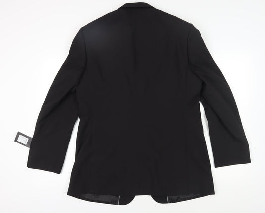 Clubclass Black Men's Blazer Size 46L, Business Formal Wear