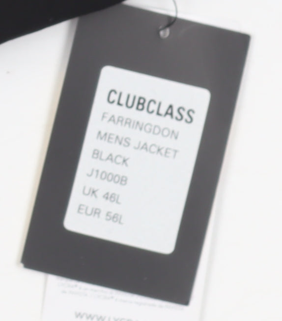 Clubclass Black Men's Blazer Size 46L, Business Formal Wear