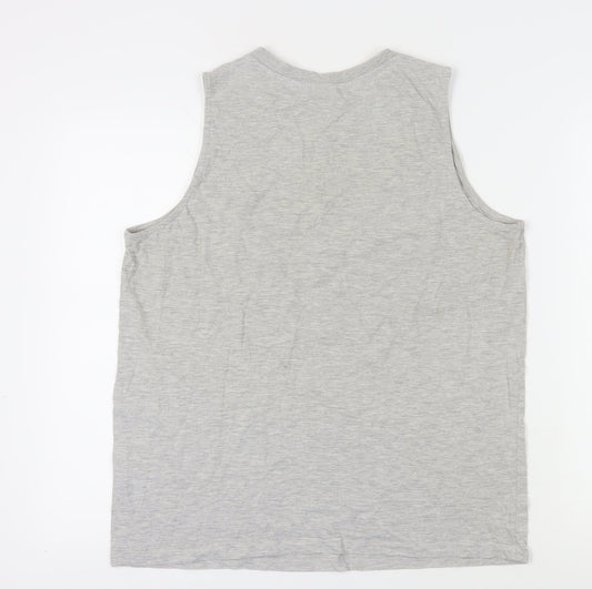 Disney Grey Cartoon Tank Top - Size 16 Unisex Sleek Casual