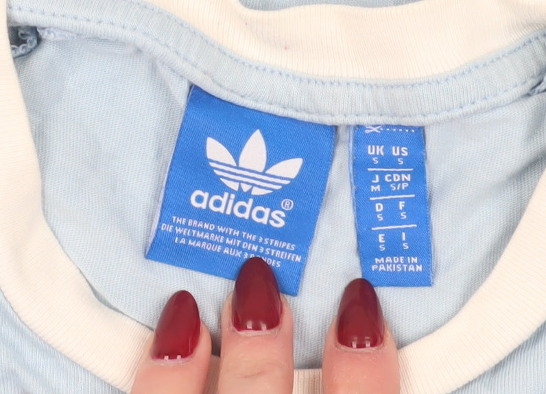 Adidas Unisex Blue Ringer T-Shirt S Casual Sports