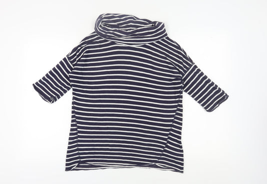 Gap Women's Blue Striped Jersey Blouse XS