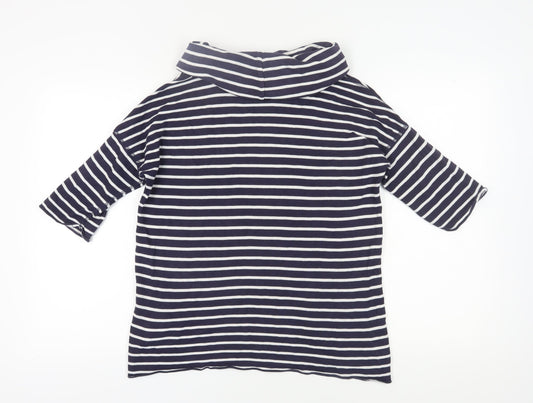 Gap Women's Blue Striped Jersey Blouse XS