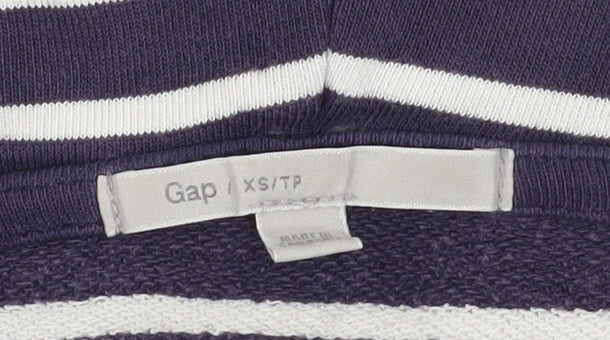 Gap Women's Blue Striped Jersey Blouse XS