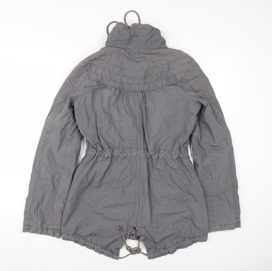 Dorothy Perkins Grey Parka Jacket Women Size 8 Casual