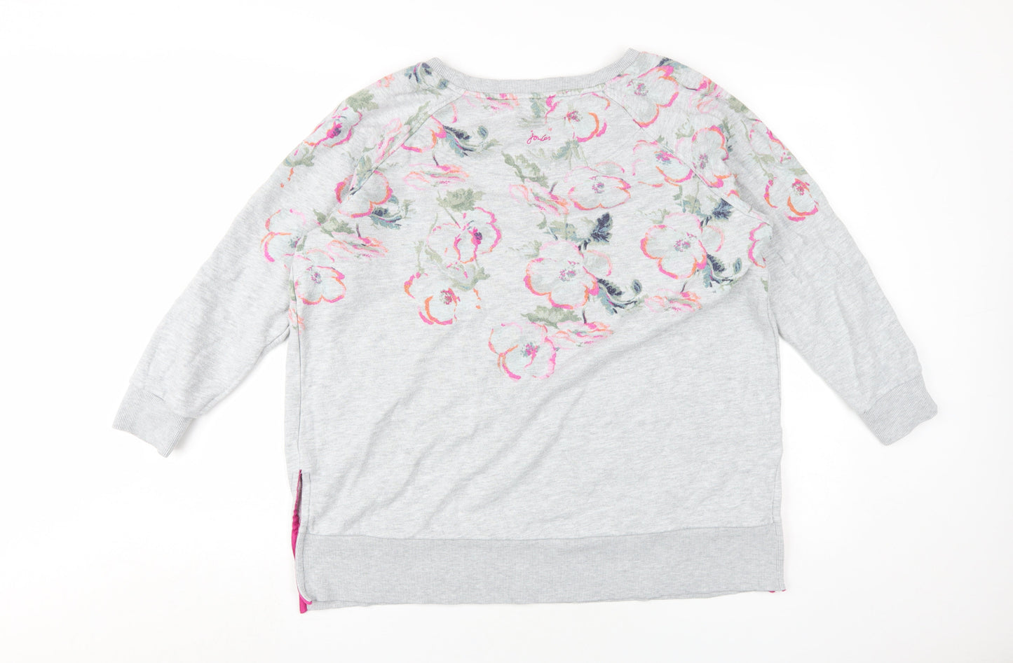 Joules Women's Grey Floral Pullover Sweatshirt 16
