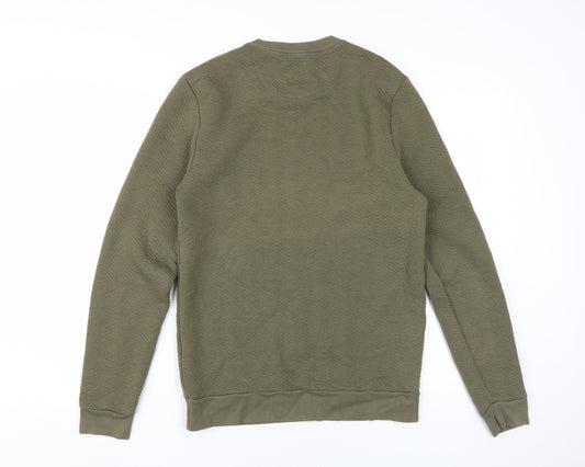 Jack Wills Men's Green Crew Neck Pullover Sweatshirt M