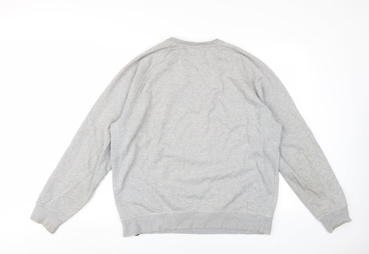 Hurley Men's Grey Crew Neck Logo Sweatshirt L