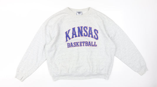 Lee Men's Grey Basketball Pullover Sweatshirt 2XL