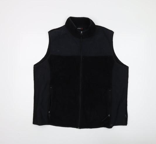 Active VIII Womens Black Fleece Vest, Size 18/20, Lightweight