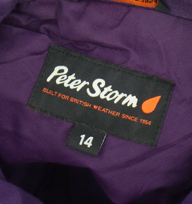 Peter Storm Women's Purple Waterproof Rain Coat Size 14