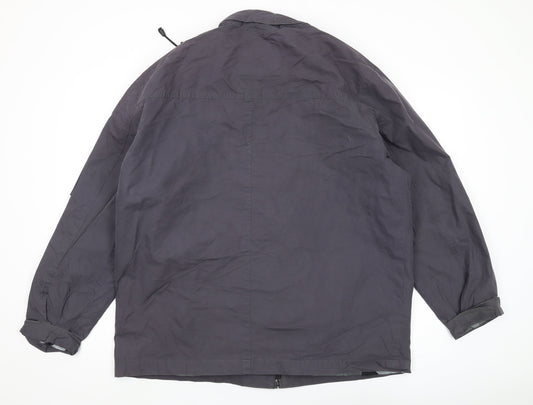 Etcetera Men's Grey Windbreaker Jacket, L, Casual