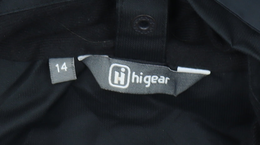 Hi Gear Women's Black Parka Jacket, Size 14, Hooded Waterproof