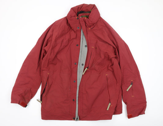 Timberland Men's Red Parka Jacket M Waterproof