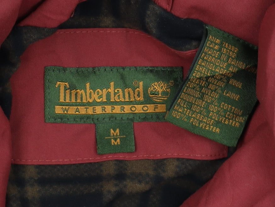 Timberland Men's Red Parka Jacket M Waterproof