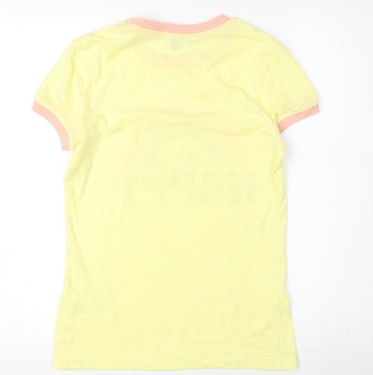 Brave Soul Women's Yellow XS Ringer T-Shirt Casual
