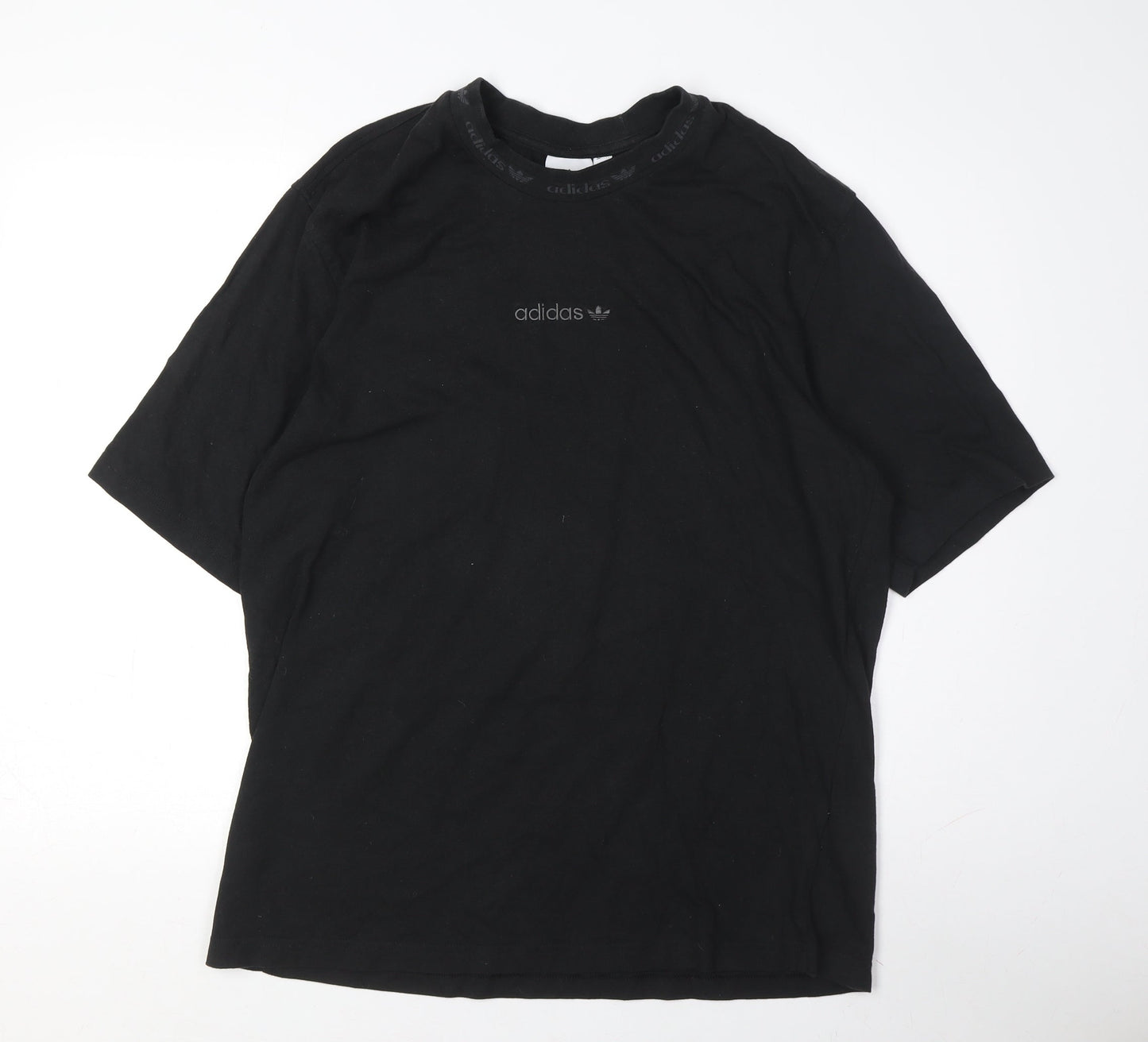 Adidas Men's Black Cotton Polo Shirt, Size M, Classic Style