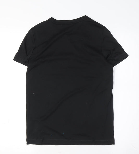 Puma Boys Black T-Shirt for Gym & Running, Size 11-12 Years