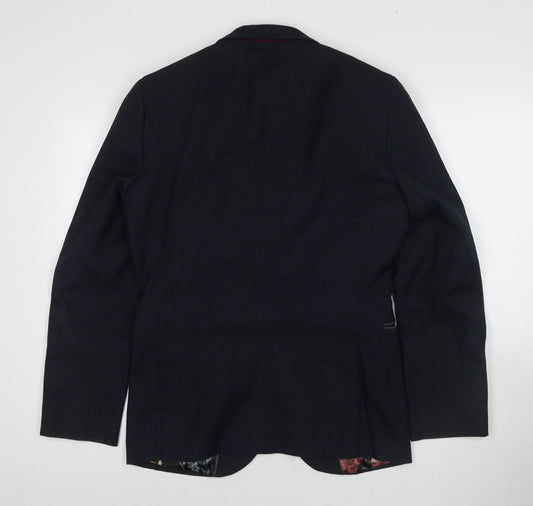 Next Men's Black Blazer, Size 38, Regular Fit
