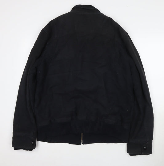 Next Men's Black Bomber Jacket L Casual Winter