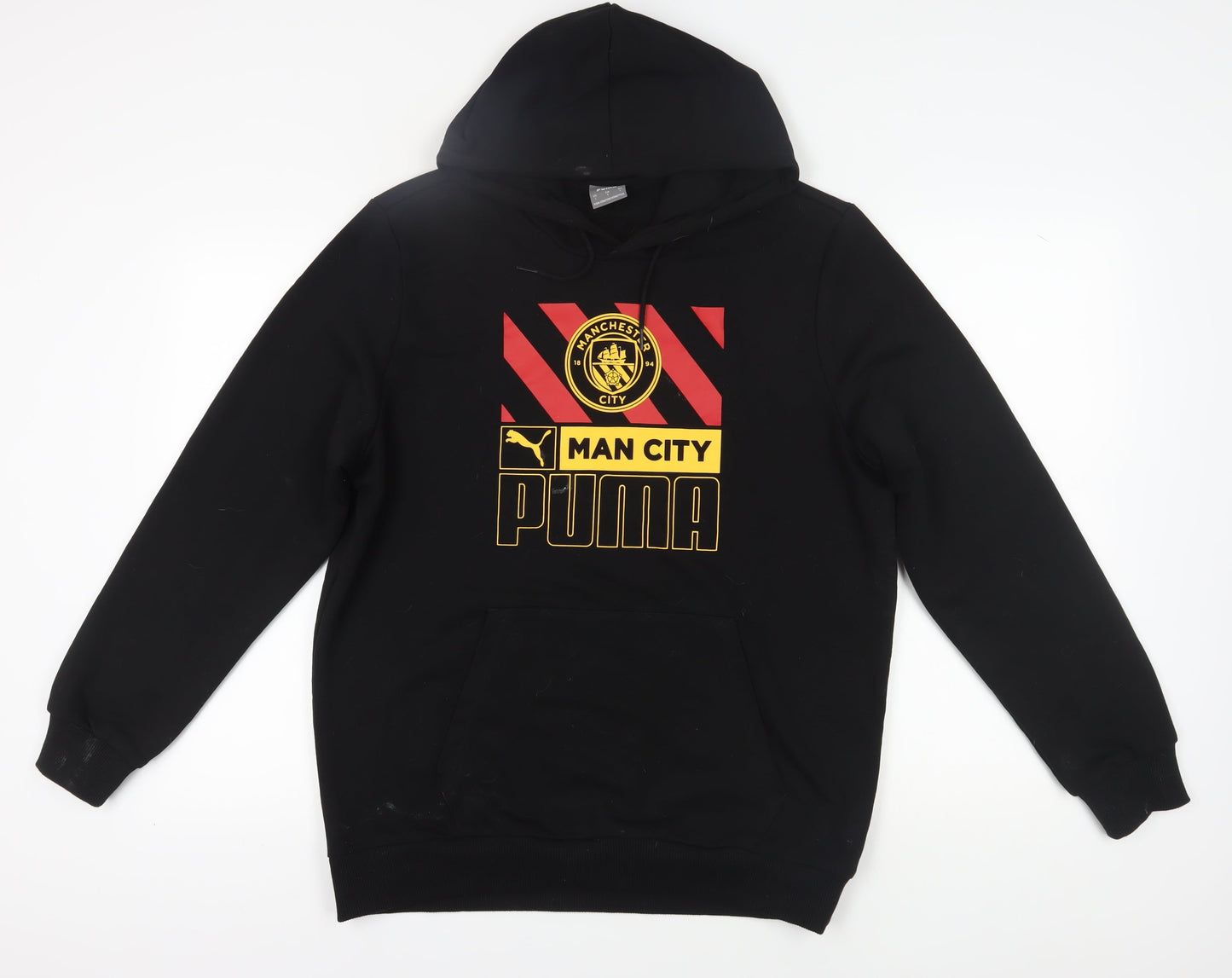 Puma Men's Black Graphic Pullover Hoodie Size L