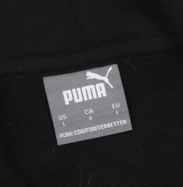Puma Men's Black Graphic Pullover Hoodie Size L