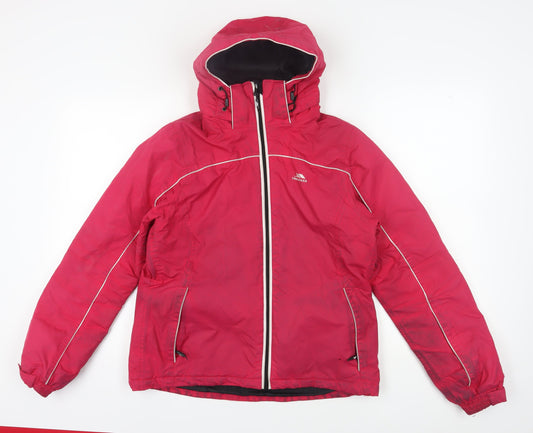 Trespass Women's Red L Puffer Jacket Waterproof Windproof