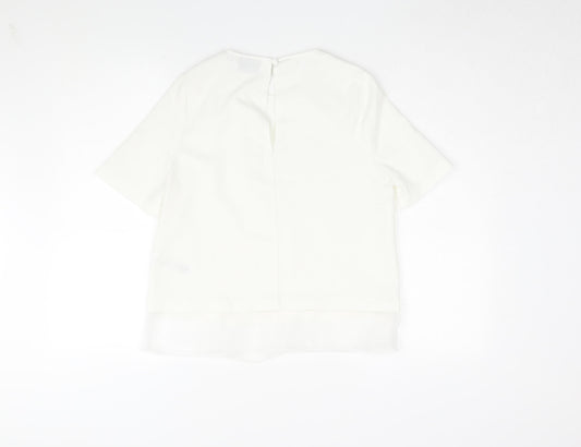 ASOS DESIGN Women's Ivory Blouse UK 8 Round Neck